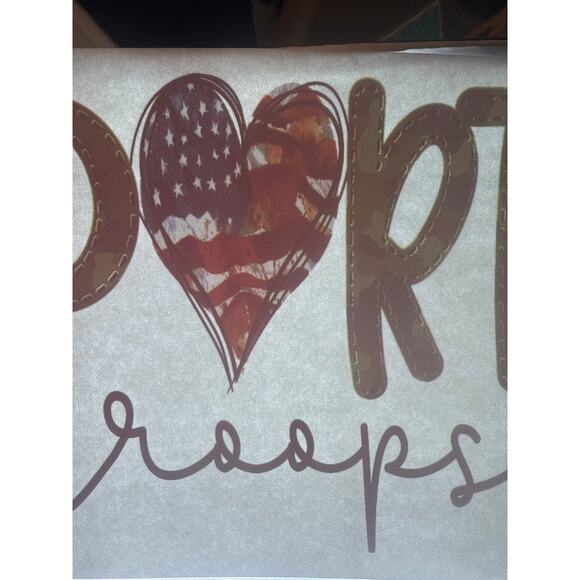 Bundle Of Heat Transfers Support Our Troops & America Strong New Gift Craft USA - Picture 3 of 9